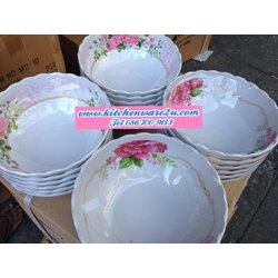 P08908 ชามเมลามีน 7.5 นิ้ว หนา ลายสวย ราคาส่งต่อ 1 โหล :12 ใบ:210 บ.