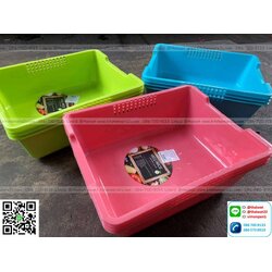 P11236 กะละมังเอนกประสงค์ (24*33*10.5 cm) แบบซ้อนได้ สีหวาน No.1151 ราคาส่งต่อ 1 โหล: 12 ใบ