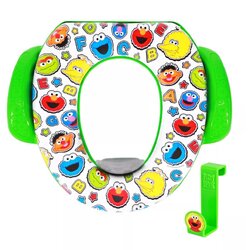อุปกรณ์รองนั่งชักโครกสำหรับเด็ก Ginsey Sesame Street "ABC Crew" Soft Potty Seat