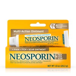 ครีมรักษาบาดแผลและลดรอยแผลเป็น Johnson & Johnson NEOSPORIN + Pain, Itch, Scar Multi-Action Ointment (28.3 g)