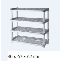 P07001 ชั้นวางรองเท้า 4 ชั้น (30*67*67 cm) เกรดห้าง No.254/4 (ราคาส่งต่อ 4 ชุด:เฉลี่ย 450 บาท/ชุด)