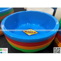 P04952 กะละมังกลม 60 cm จุ 40 ลิตร (กว้าง 60 ยาว 60 สูง 22 ซม.) เกรดเอ อย่างหนา คุณภาพดี สีสวย No.322 ราคาส่งต่อโหล : 12 ใบ (เฉลี่ย 200 บ/ใบ)