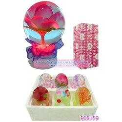 P08159 ลูกแก้ว ทรงกลมมีไฟ HY077-7 (ราคาขายส่ง 1 โหล/ 12 ชุด) 180 บ/โหล ส่ง 15 บาท ขายส่งทุกอย่าง 20 บาท