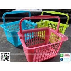 P06963 ตะกร้าหูหิ้วเหลี่ยม เอนกประสงค์ เกรดเอ 523i (ราคาส่งต่อ 12 โหล: 144 ใบ:เฉลี่ย 195 บาท/โหล)