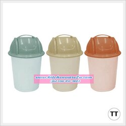 P04922 ถังขยะกลมใหญ่ ฝาสวิง จุ 6.23 ลิตร (23.5 x 23.5 x 35 cm) เกรดเอ คุณภาพดี สีสวย No.300DC ราคาส่งต่อ 1 โหล : 12 ใบ:เฉลี่ย 65 บ/ใบ