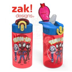 กระติกน้ำพร้อมหลอดดื่มสำหรับเด็ก Zak! Spidey & His Amazing Friends 16 Oz. Reusable Water Bottle with Straw