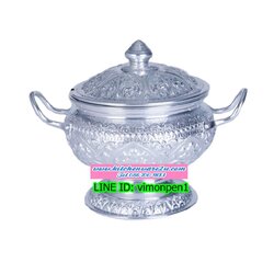 P00734 โถข้าว ลายไทย ขนาด 20 ซม. ยี่ห้อ จรเข้ ของแท้ หนา (ราคาส่งต่อ 12 ใบ:เฉลี่ย 245 บ/ใบ)