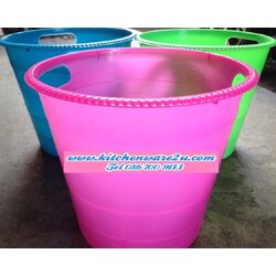 P07875 ถังเอนกประสงค์ (30*30*26 cm) สีหวาน No.7045WC (ราคาส่งต่อ 8 โหล:96 ใบ:เฉลี่ย 245 บต่อโหล)