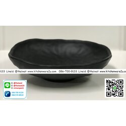 P06754 จานทรงลึก 9.5 นิ้ว เมลามีนแท้ สีดำ No.3323-9.5 เครือศรีไทยซุปเปอร์แวร์ (ราคาขายส่งต่อ 12 ใบ:เฉลี่ย 140บต่อใบ)