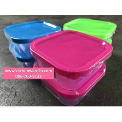 P10396 กล่องเอนกประสงค์เล็ก แพคคู่ (ขนาดต่อใบ 9*9*4 cm) สีหวาน ขายดีมากก (ราคาส่งต่อ 1 โหล: 12 แพค 24 ใบ: 132 บาท)