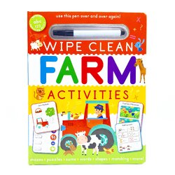 หนังสือพร้อมปากกาฝึกเขียนสำหรับเด็กเล็ก Wipe Clean Activity - FARM