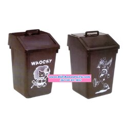 P08628 ถังขยะใหญ่มีหูหิ้ว 8 ลิตร สีดำ (22 X 24 X 33 ซ.ม) No.555ดำ (ราคาส่งต่อ 12 ใบ:เฉลี่ย 55 บ/ใบ)