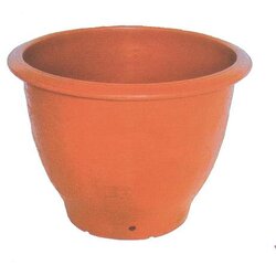P06895 กระถางต้นไม้พลาสติก สีอิฐ เบอร์ 25 (52.7*52.7*44.8 ซม) NS (ราคาส่งต่อ 6 ใบ:เฉลี่ย 300 บาทต่อใบ)