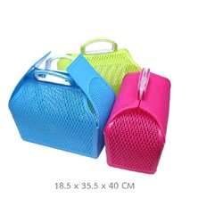 P10010 ตะกร้าใส่น้องหมา น้องแมว (18.5 x 35.5 x 40 CM) ดีไซน์ใหม เกรดเอ ราคาส่งต่อ 1 โหล: 12 ใบ:เฉลี่ย 75 บต่อใบ