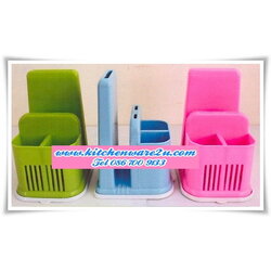 P06951 ใส่ช้อน ใส่ะเกียบ เสียบมีด แบบตั้ง สีสวย 002 (ราคาส่งต่อ 12 โหล: 144 ใบ:เฉลี่ย 200 บาท/โหล)