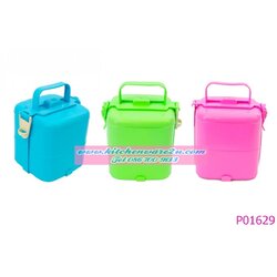 P01629 ปิ่นโตเหลี่ยม (12 x 12 x 17 cm) ราคาส่งต่อ 1โหล :12 ชุด