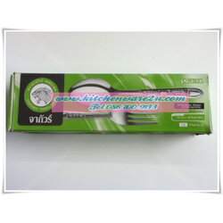 P05677 ช้อนส้อมสเตนเลส ลายฟลอเร้นซ์ 1.2 mm ตราจากัวร์ (ราคาขายส่งต่อ 12 กล่อง : 144 คู่)