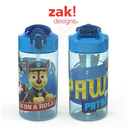 กระติกน้ำพร้อมหลอดดื่มสำหรับเด็ก Zak! Paw Patrol 16 Oz. Reusable Water Bottle with Straw (Blue)