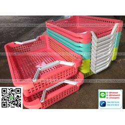 P11232 ตะแกรง A4 (25*38*8.5 cm) แบบซ้อนได้ สีหวาน No.1149 ราคาส่งต่อ 1 โหล: 12 ใบ