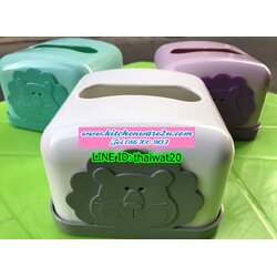 P10219 กล่องใส่ทิชชู่ ป๊อปอัพ สีหวาน ขายดี (ราคาส่งต่อ 1 โหล:12 ใบ) ขายส่งทุกอย่าง 20 บาท