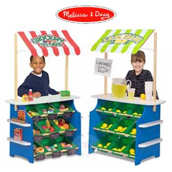 แผงจำหน่ายของชำและน้ำมะนาว Melissa & Doug Grocery Store / Lemomade Stand