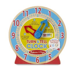 นาฬิกาไม้ปลอดสารพิษเสริมทักษะ Melissa & Doug Turn & Tell Clock