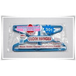 P07049 ไม้แขวนเสื้อลวดหุ้ม เส้นใหญ่ แข็งแรง 301 12 อันต่อห่อ ราคาส่งต่อ 6 กล่อง: 72 ห่อ :290 ต่อกล่อง