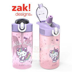 กระติกน้ำพร้อมหลอดดื่มสำหรับเด็ก Zak! Hello Kitty 16 Oz. Reusable Water Bottle with Straw