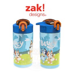 กระติกน้ำพร้อมหลอดดื่มสำหรับเด็ก Zak! Bluey & Friends 16 Oz. Reusable Water Bottle with Straw