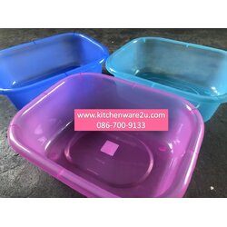 P10006 กะละมังเหลี่ยมใส เอนกประสงค์(25*31.5*11 cm) No.9845 (ราคาส่งต่อ 1 โหล: 12 ใบ)