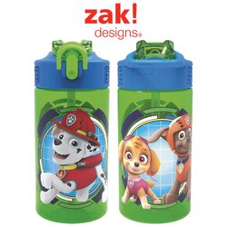 กระติกน้ำแบบหลอดกดเด้งสำหรับเด็ก Zak! Paw Patrol 16 Oz. Water Bottle