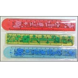 P07516 ไม้บรรทัดสั้น2แบบใสพิพม์2สี (ราคาส่งต่อ 12 โหล: 144 อัน/เฉลี่ย 2.25 บ ต่ออัน)