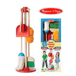 ชุดอุปกรณ์ทำความสะอาดสำหรับเด็ก Melissa & Doug Let's Play House! Dust! Sweep! Mop!