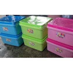 P07460 กล่องเหลี่ยม (10*12*6 cm) สีหวาน แพค 2 ใบ (ราคาส่งต่อ 1 โหล: 12 แพค 24 ใบ)