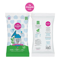 แผ่นทำความสะอาดอุปกรณ์ปั๊มนม Dapple Baby Plant-Based Breast Pump Wipes