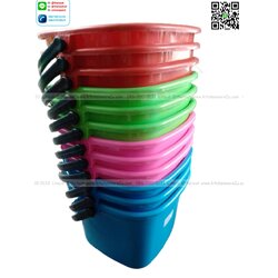 P06943 ถังน้ำทรงเหลี่ยมสูง ขนาด 27*27*20 ซม เหนียว ทน 919 (ราคาส่งต่อ 6 โหล: 72 ใบ:เฉลี่ย 260 บาท/โหล)