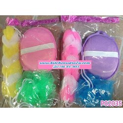 P02035 ชุดใยขัตตัว ราคาส่งต่อ 1 โหล: 12 ชุด (180 บ/โหล ส่ง 15 บาท ขายส่งทุกอย่าง 20 บาท)