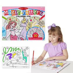 แผ่นภาพระบายสีมหัศจรรย์ Melissa & Doug รุ่น Magic Pattern Marker Coloring Pad (Pink)
