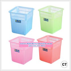 P04962 ตะกร้าผงเหลี่ยม (กว้าง 21.5 ยาว 21.5 สูง 24 ซม.) เกรดเอ อย่างหนา คุณภาพดี สีสวย No.359 ราคาส่งต่อโหล : 12 ใบ (เฉลี่ย 45 บ/ใบ)