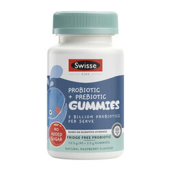 โพรไบโอติกและพรีไบโอติกชนิดกัมมี่สำหรับเด็ก Swisse Kids Probiotic + Prebiotic Gummies