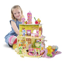 บ้านตุ๊กตาตัวต่อสุดน่ารัก Melissa & Doug 3D Puzzle & Dollhouse (Home Sweet Home)