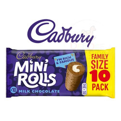 มินิโรลรสช็อคโกแล็ตมิลค์ Cadbury Mini Rolls - Milk Chocolate (Family Size)