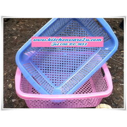 P04405 ตะแกรงเหลี่ยม (กว้าง 46 ยาว 65 สูง 20 ซม) เกรดเอ สีสวย No.1993 ราคาส่งต่อ 12 ใบ :เฉลี่ย 80 บต่อใบ