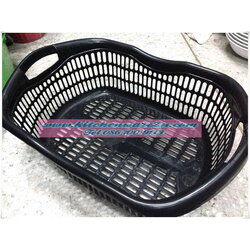 P06664 ตะแกรงใส่ผ้า สีดำ (36 x 50 x 19 cm) ดีไซน์ใหม่ No.9902-4 (ราคาส่งต่อ 6 โหล:72 ใบ:โหลละ 195 บาท)