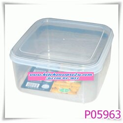 P05963 กล่องถนอมอาหารเหลี่ยม เวฟได้ จุ 2 ลิตร สีขาว เกรดเอ 402 (ราคาส่งต่อ 1 โหล : 12ใบ)