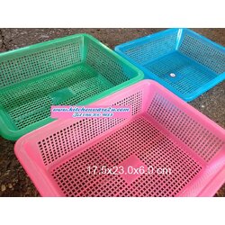 P00550 ตะแกรงเหลี่ยมจิ๊ว สีหวาน กว้าง 17.5* ยาว 23.0* สูง 6.0 cm เกรดเอ 435T (ราคาส่งต่อ 12 ใบ)