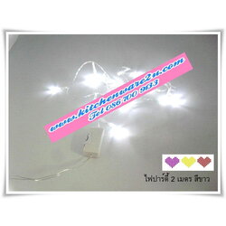 P06006 ไฟปาร์ตี้ สีขาว ยาว 2 เมตร 8947 (ราคาส่งต่อ 1 โหล :12 ชุด 180 บ/โหล ส่ง 15 บาท ขายส่งทุกอย่าง 20 บาท)