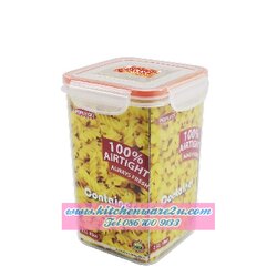 P09501 กล่องถนอมอาหารเหลี่ยม POP Lock 1.4 ลิตร (11 x 11 x 18 cm.) เกรดเอ อย่างดี No.9141L ราคาส่งต่อ 1 โหล: 12 ใบ (เฉลี่ย 55 บ/ใบ)