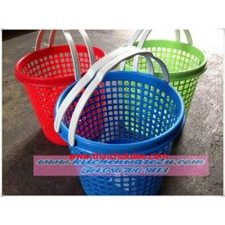 P03987 ตะกร้ากลม มีหู (16.5*16.5*16 cm) No.201 ราคาส่งต่อโหล : 12 ใบ