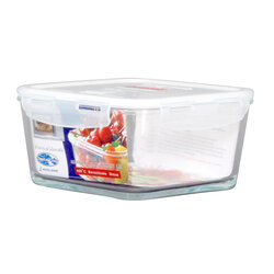 P07831 กล่องถนอมอาหาร Superlock แบบแก้ว จุ 1.7 ลิตร No.6087 (ขนาด 20 ซม.(กว้าง) X 20 ซม.(ยาว) X 10 ซม.(สูง) ราคาส่งต่อ 12 ใบ :เฉลี่ย 130 บ.ใบ